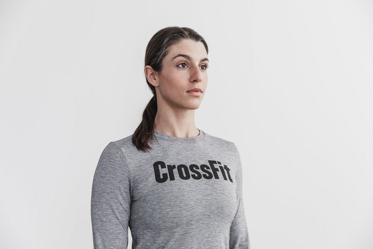 Nobull Crossfit® Women's Long Sleeves Grey | Australia (QD5168)